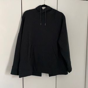 Fabletics Black Open-Back Sweatshirt